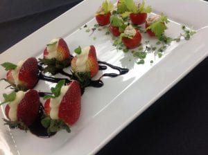 Strawberry Boats and BLT Amuse Boche- Catering Frederick MD
