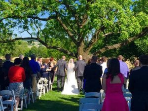 Ceremony at Walkers Overlook- Catering Frederick MD