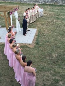 Outdoor Ceremony at Springfield Barn- Catering Frederick MD