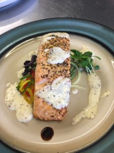 Salmon with Grain Mustard Cream